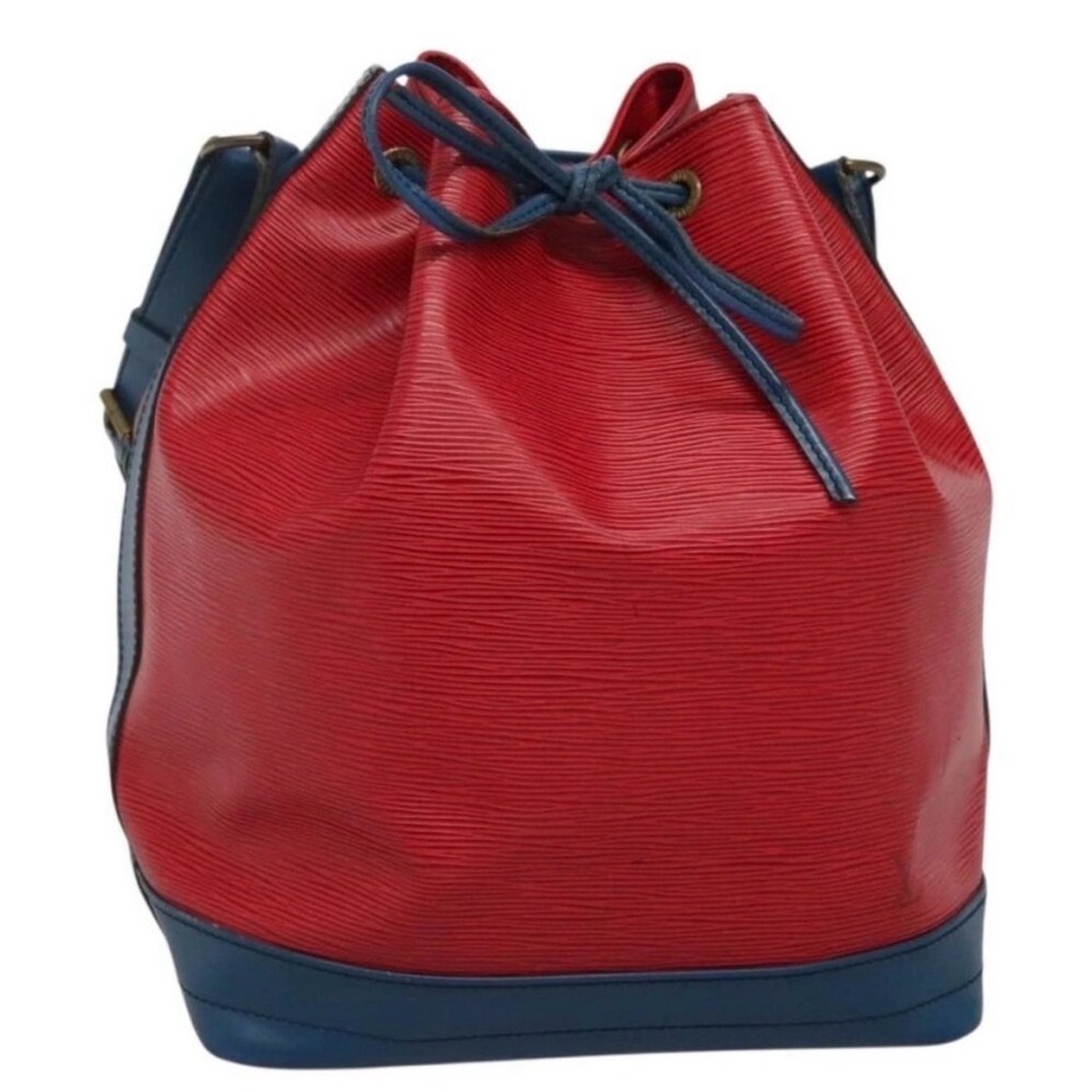 Louis Vuitton EPI Noe Red and Toledo Blue Bucket Bag